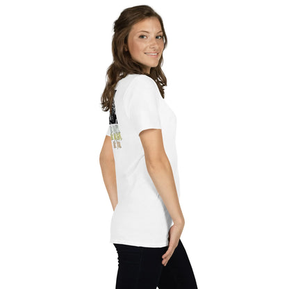 RetroCar#3 Unisex T-Shirt in Weiß – Seitenansicht rechts