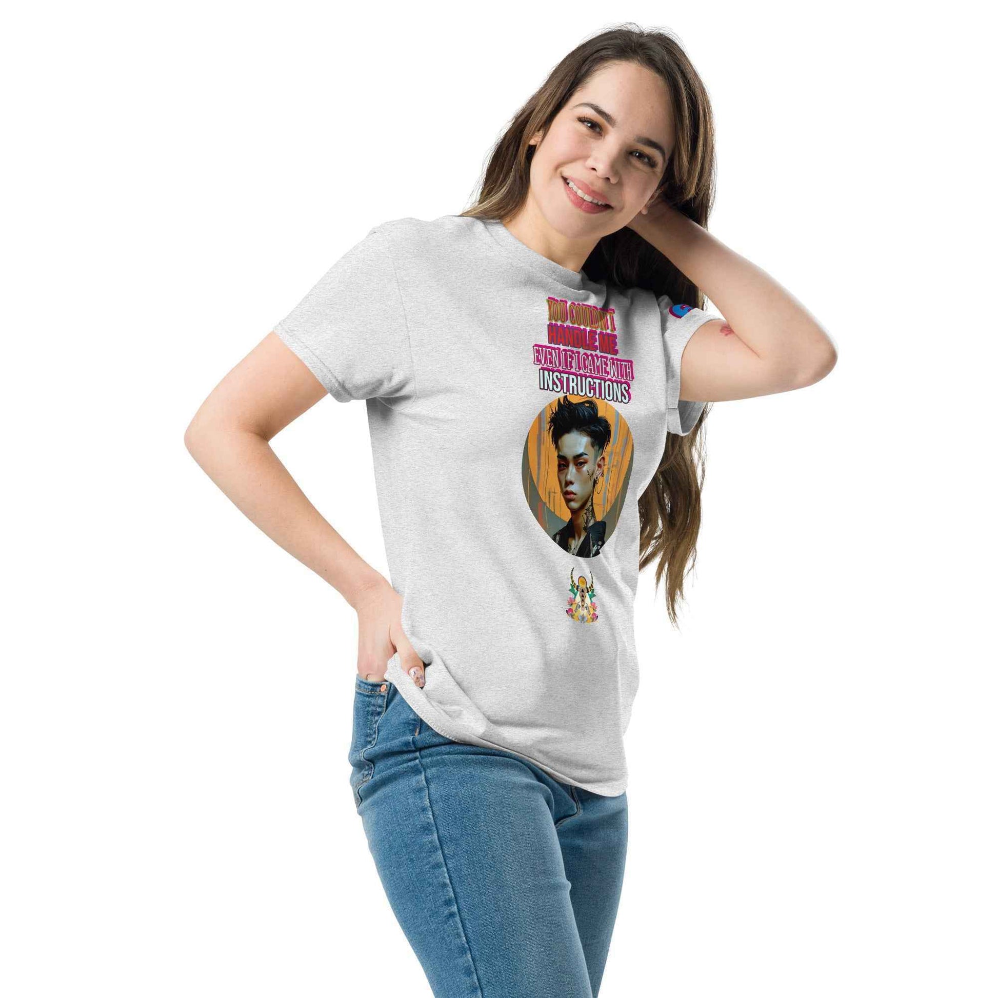 Sport Grey unisex classic tee, front graphic print and short sleeves