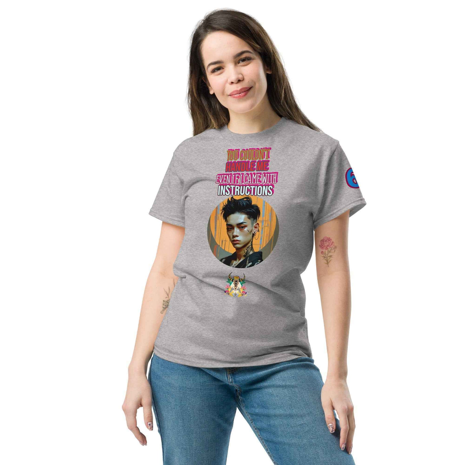 Unisex classic T-shirt, Sport Grey, crew neck, graphic front print