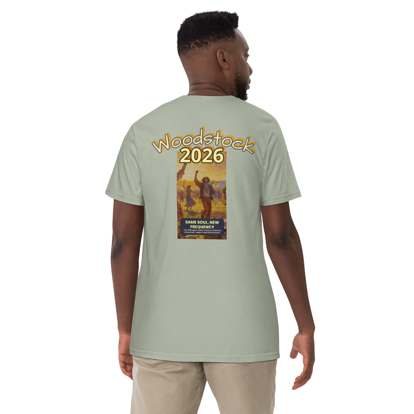 Bay heavyweight T-shirt, back Woodstock 2026 graphic