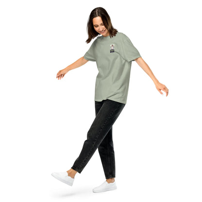 Heritage#1 garment-dyed heavyweight t-shirt in Bay – Vorderansicht