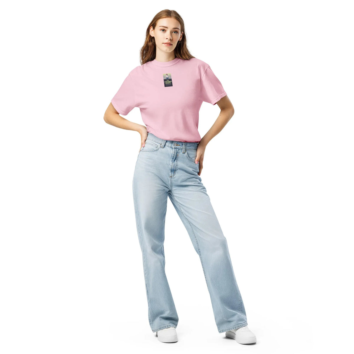Heritage#2 garment-dyed heavyweight t-shirt in Blossom – Vorderansicht