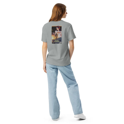 Heritage#2 garment-dyed heavyweight t-shirt in Granite – Rückenansicht