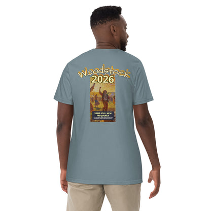 Ice Blue heavyweight T-shirt, back graphic print