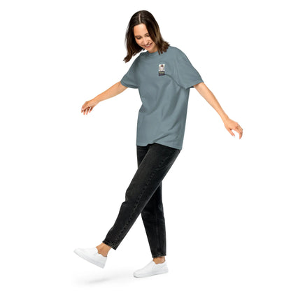 Heritage#1 garment-dyed heavyweight t-shirt in Ice-Blue – Vorderansicht