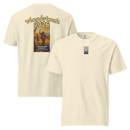 Ivory heavyweight t-shirt set, back and front prints