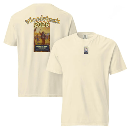 Ivory heavyweight t-shirt set, back and front prints