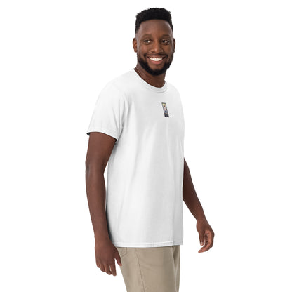Heritage#3 T‑shirt, weiß: Brustlabel auf schwerem Baumwollstoff
