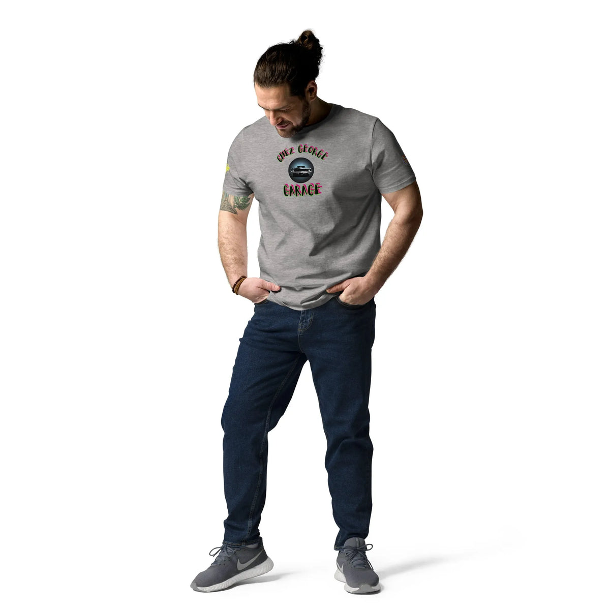 RetroCar#2 in Heather Grey – Vorderansicht Detail