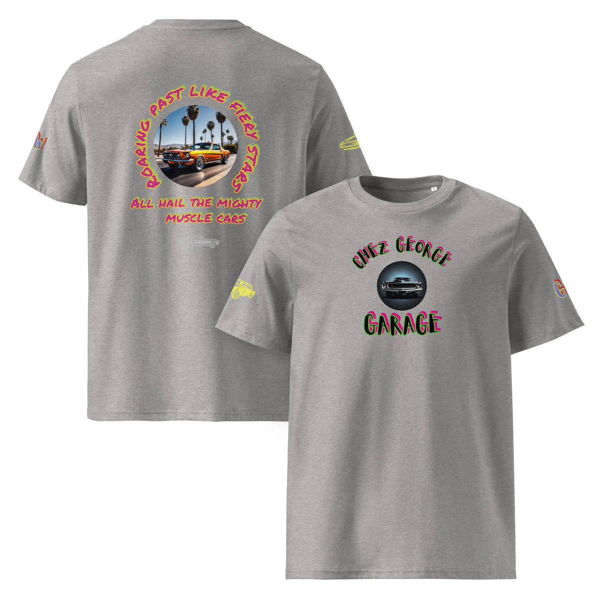 RetroCar#2 in Heather Grey – Vorderansicht Nahaufnahme