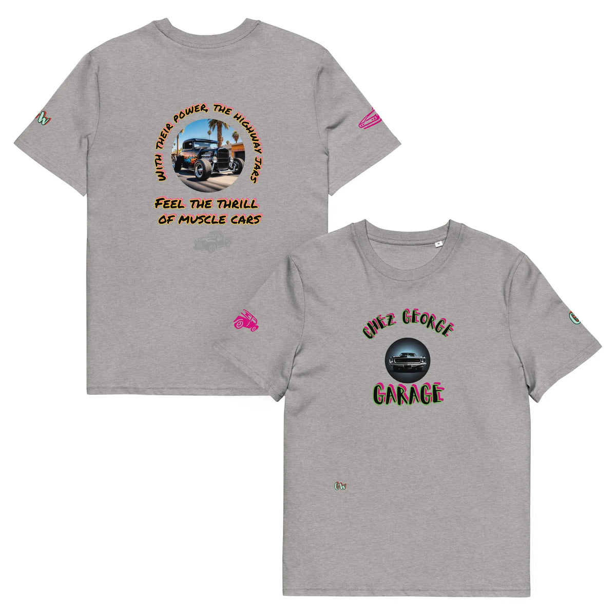 RetroCar#1 in Heather Grey – Vorderansicht Nahaufnahme