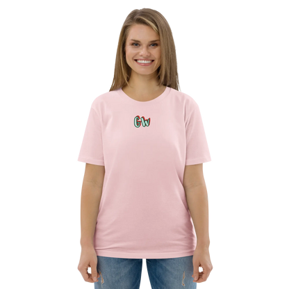 Unisex organic cotton T-shirt, light pink front view