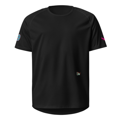 SurfLegend sports jersey in black, front with small chest logo