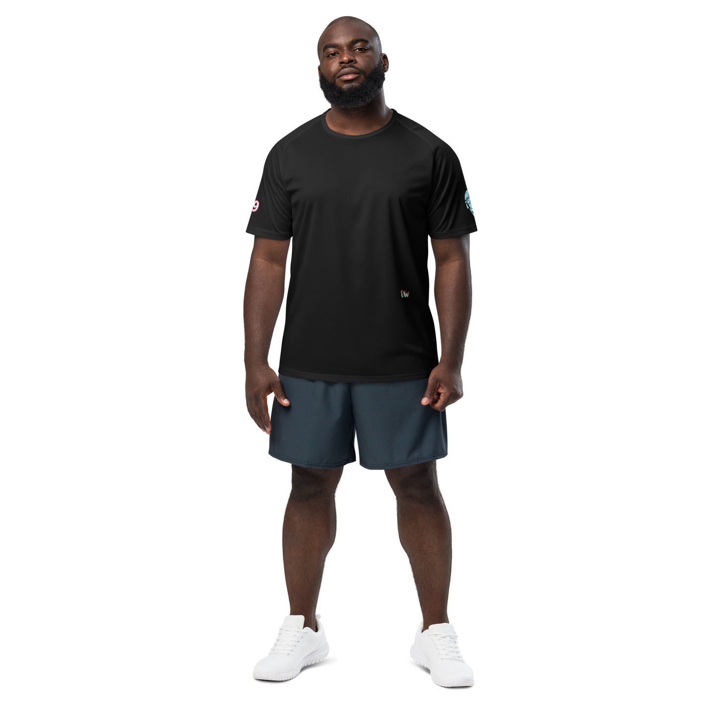 Scrambler#2 T-shirt black with small sleeve emblem and minimal front print.