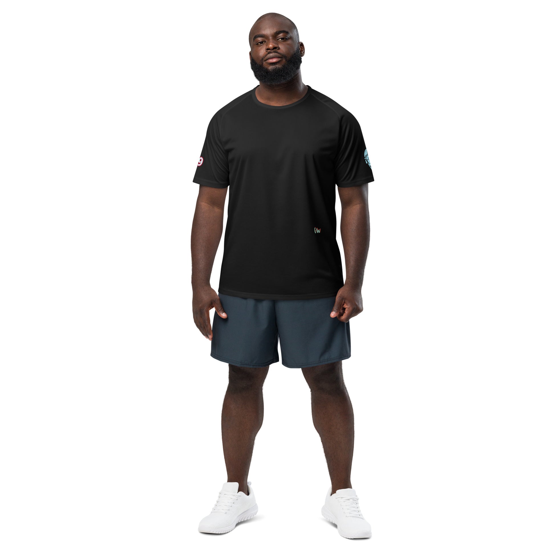 Scrambler#2 T-shirt black with small sleeve emblem and minimal front print.