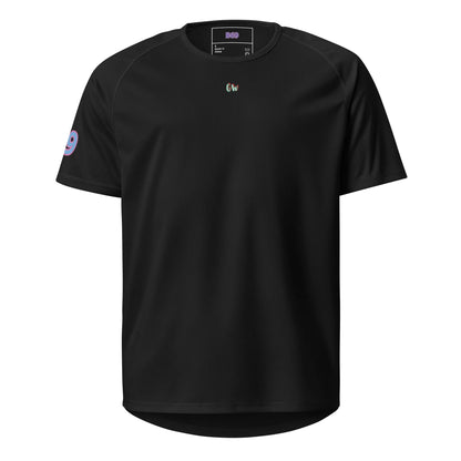 Sports jersey, black, front with small “CW” logo and number “B69” label at collar.