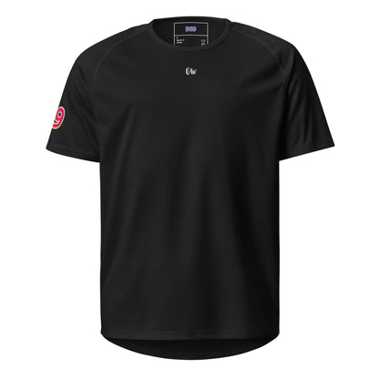 AW Monaco sports jersey, black front with “cW” logo and neon “9” on sleeve