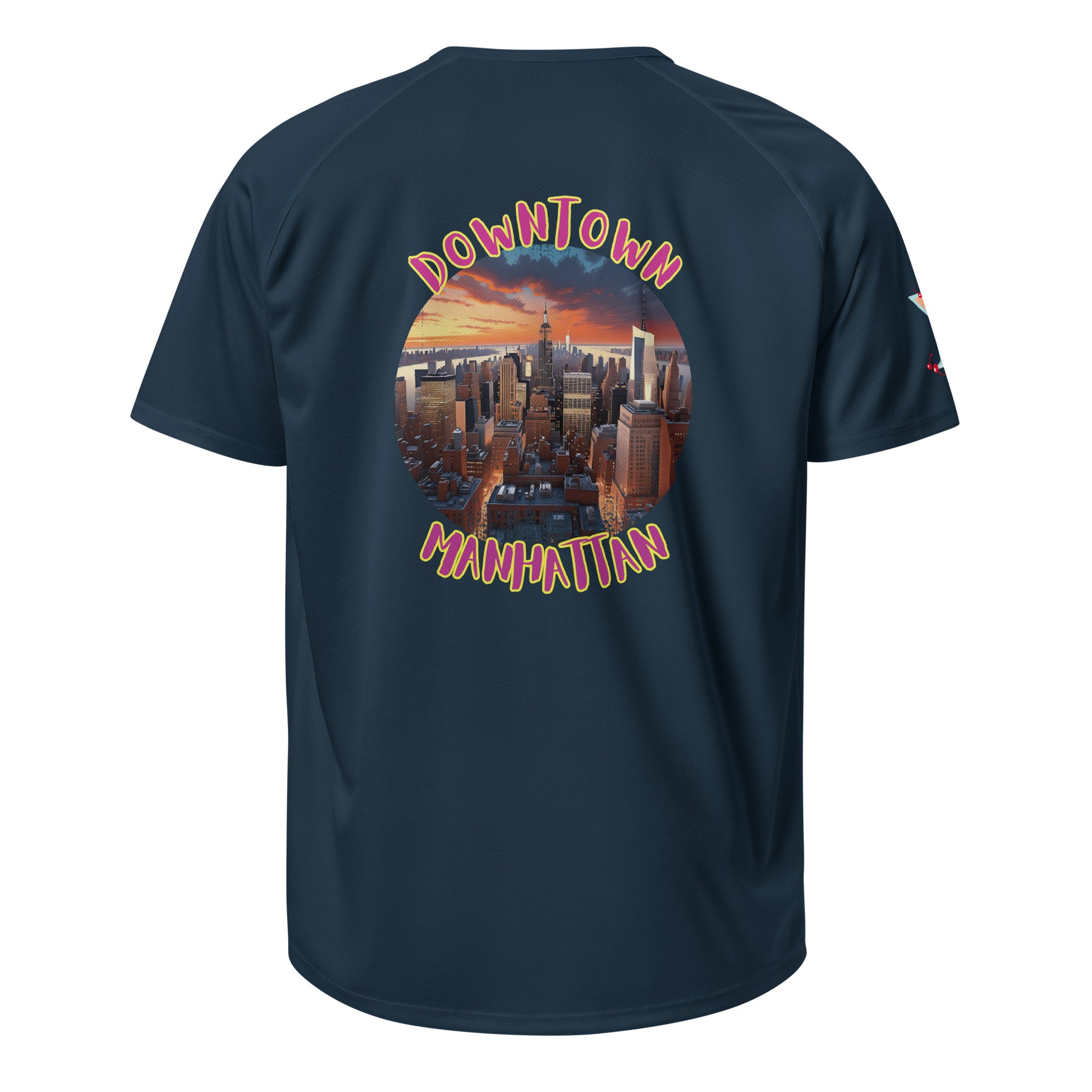 Sports jersey with Manhattan back print, dark blue