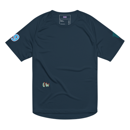 Unisex sports jersey French Navy mit kleinem Gw-Logo und Sleeve-Icons