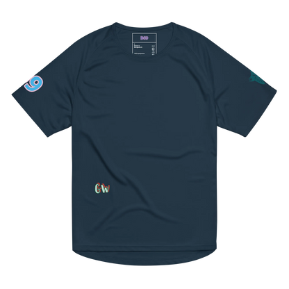 Unisex sports jersey French Navy mit kleinem Gw-Logo und Sleeve-Icons