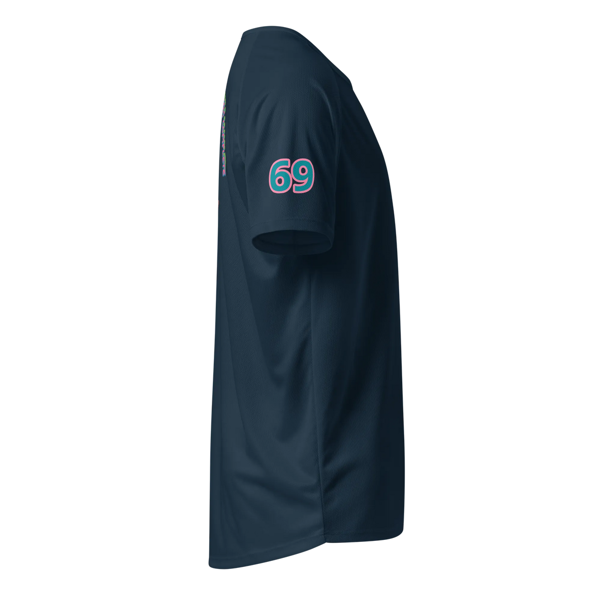 SurfLegend sports jersey in French navy blue, sleeve patch with “69”