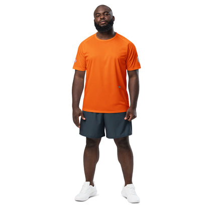 Scrambler#2 T-Shirt in Orange, vorne schlicht mit kleinem Brust-Logo