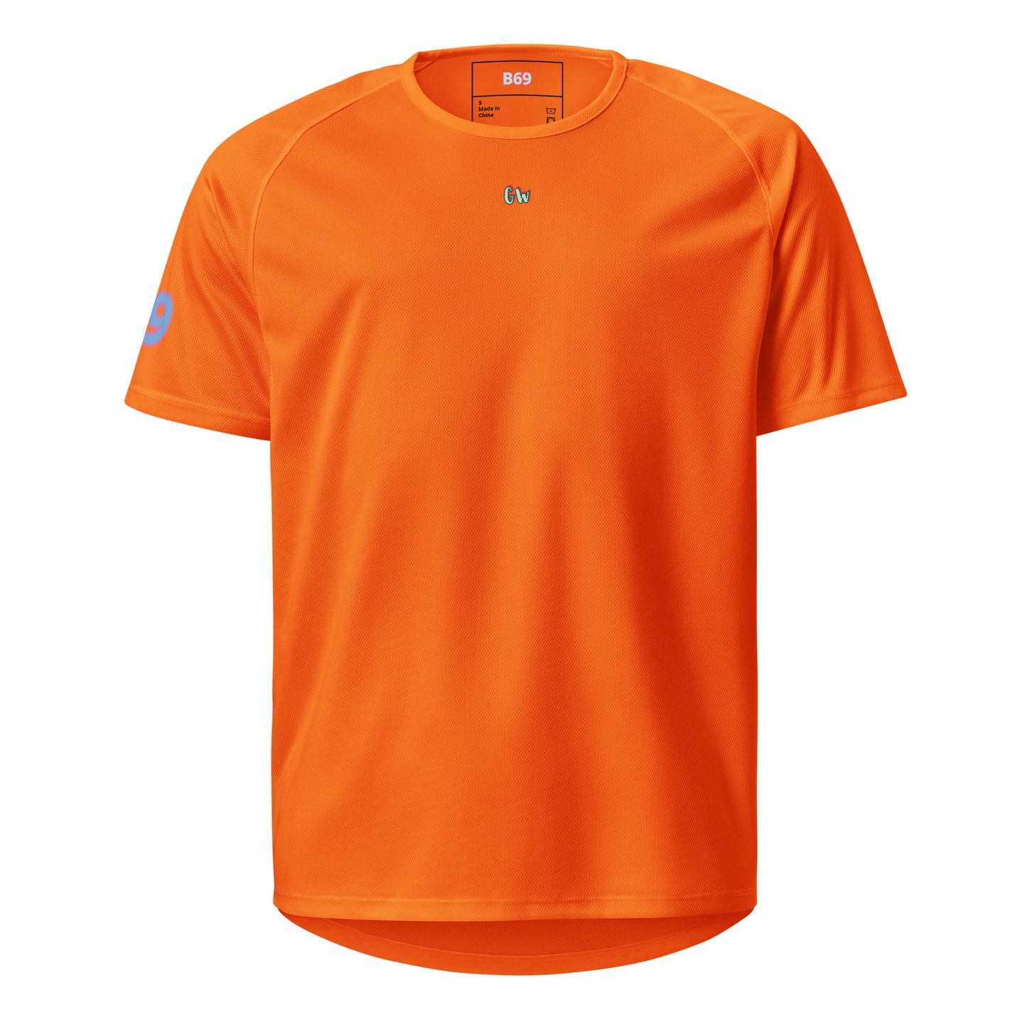 AW Paris sports jersey, orange front with small chest logo