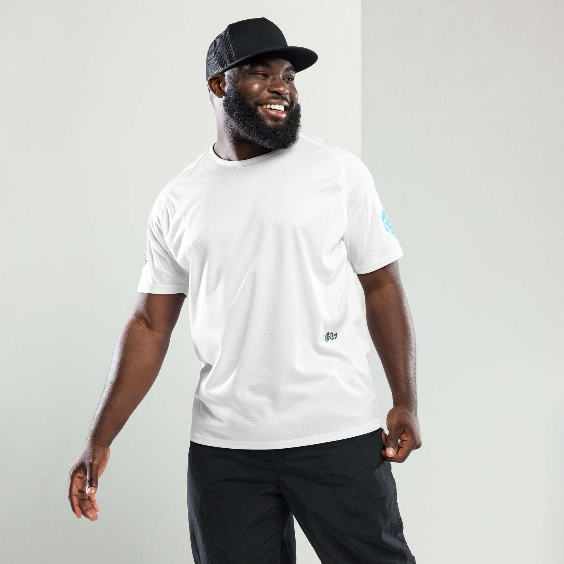 Scrambler#2 T-shirt in white with crew neck and small chest logo