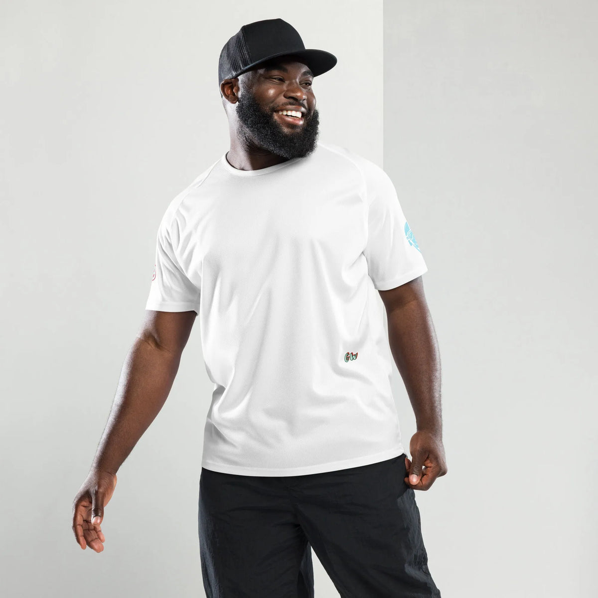 Scrambler#2 T-shirt in white with crew neck and small chest logo