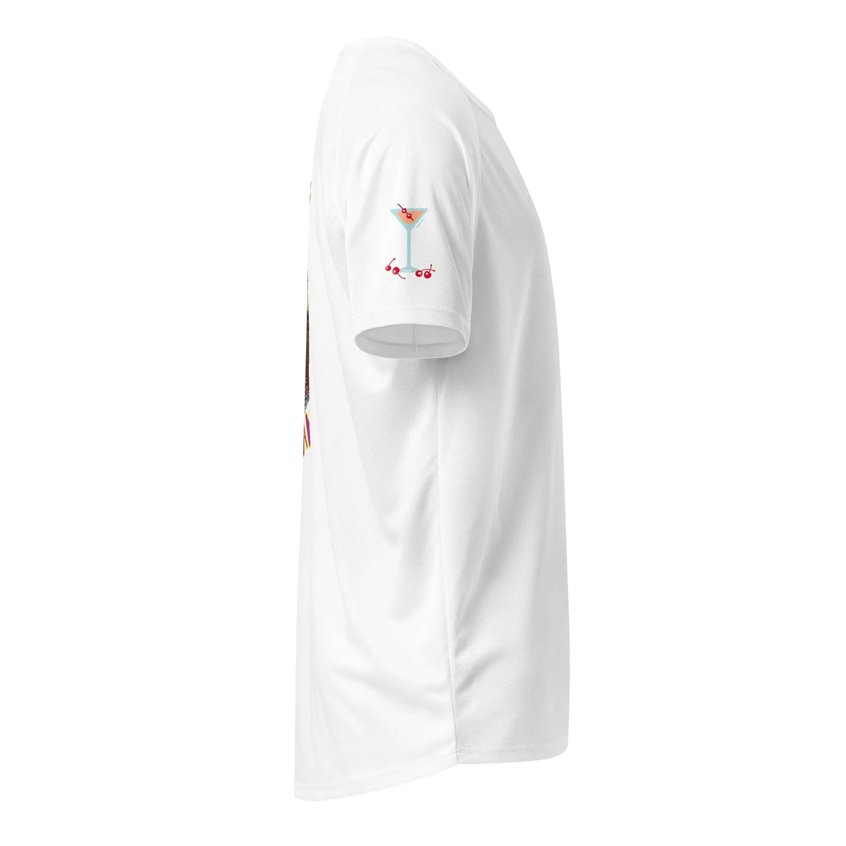 AW Mantthn sports jersey, white side view with small chest logo