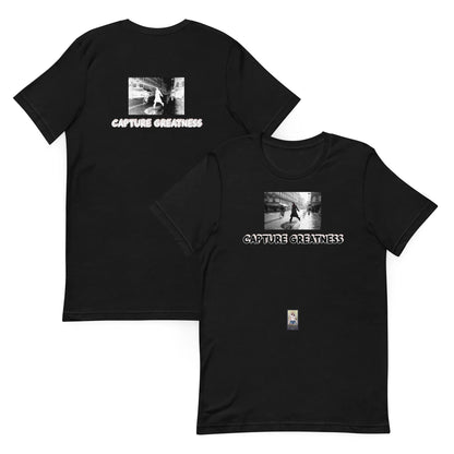 Photo#2 Unisex t-shirt in Schwarz – Vorderansicht Detail