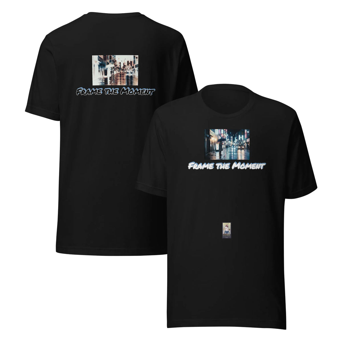 Photo#3 Unisex t-shirt in Schwarz – Vorderansicht Detail