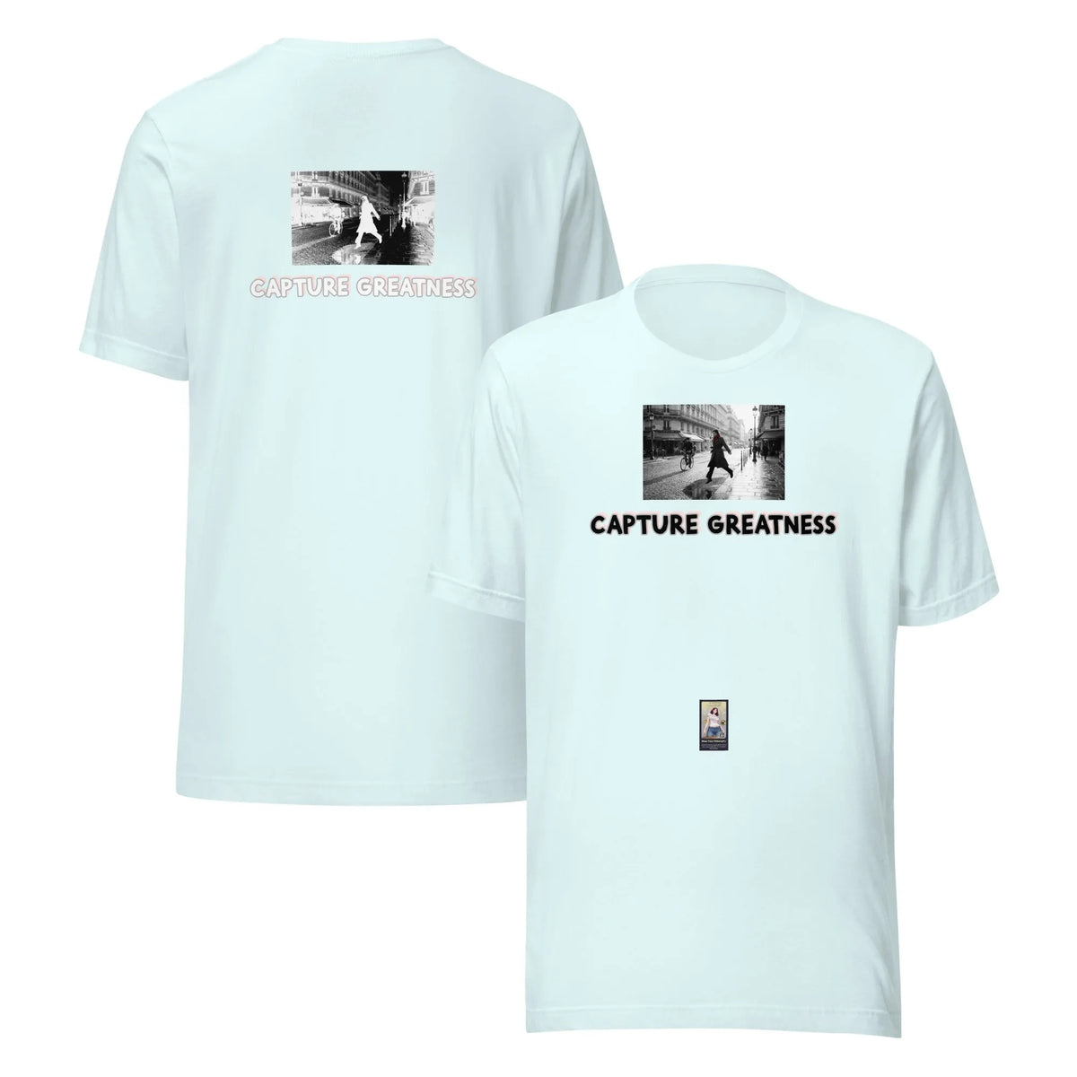 Photo#2 Unisex t-shirt in Heather Ice Blue – Vorderansicht