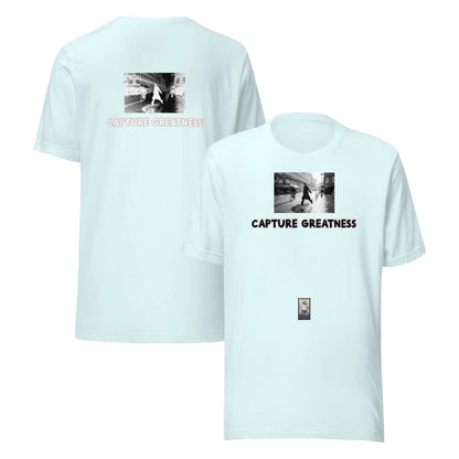 Photo#2 Unisex t-shirt in Heather Ice Blue – Vorderansicht