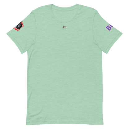 GymT unisex T-Shirt, Heather Prism Mint, kleines Brustlogo