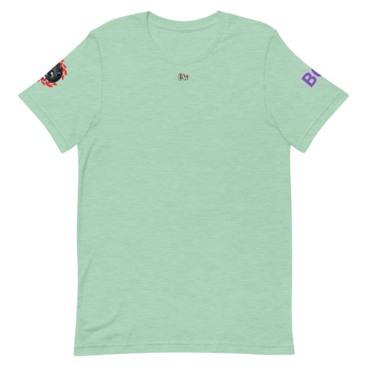 GymT unisex T-Shirt, Heather Prism Mint, kleines Brustlogo
