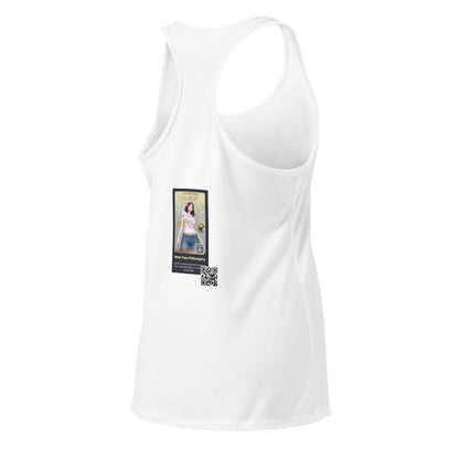Heritage#4 Women’s fitted racerback tank top in Weiß – Seitenansicht rechts